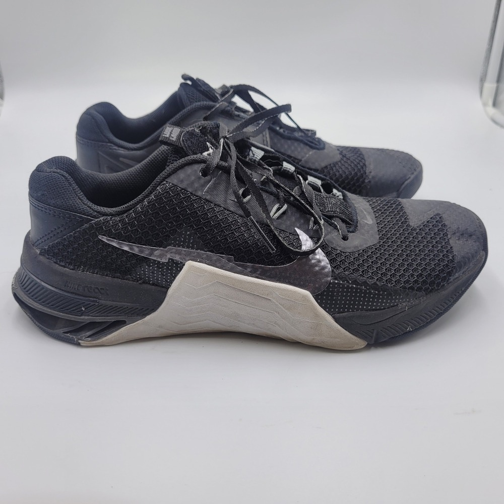 Nike Metcon 7 Womens Training Shoes Black White Size 8 Weight Lifting Activewear